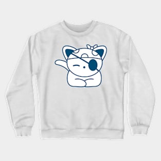 Pirate cat, funny mascot design Crewneck Sweatshirt